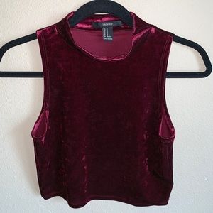 Forever 21 velvet shirt